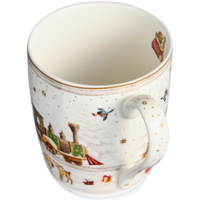 Набор посуды "C НОВЫМ ГОДОМ" 3 пр.: салатник 800 мл, тарелка 19 см, кружка 400 мл (кор=8наб.) LEFARD 85-2086-12