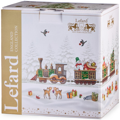 Набор посуды "C НОВЫМ ГОДОМ" 3 пр.: салатник 800 мл, тарелка 19 см, кружка 400 мл (кор=8наб.) LEFARD 85-2086-13