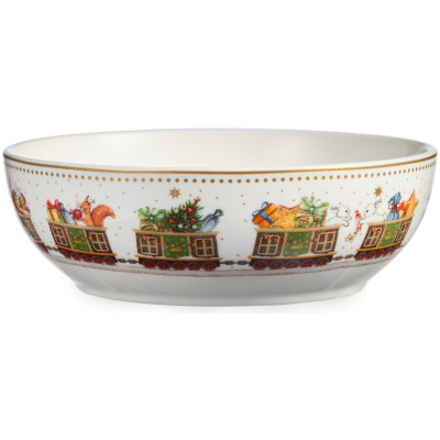 Набор посуды "C НОВЫМ ГОДОМ" 3 пр.: салатник 800 мл, тарелка 19 см, кружка 400 мл (кор=8наб.) LEFARD 85-2086-4