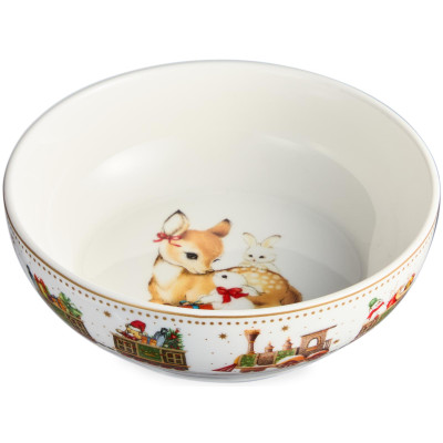 Набор посуды "C НОВЫМ ГОДОМ" 3 пр.: салатник 800 мл, тарелка 19 см, кружка 400 мл (кор=8наб.) LEFARD 85-2086-5