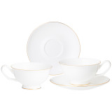 Чайный набор "КЛАССИК БЕЛЫЙ" на 2 пер. 4 пр. 250 мл (кор-12наб) LEFARD 85-831