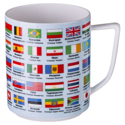 Кружка "ФЛАГИ СТРАН МИРА" 630 мл (кор=24шт.) LEFARD 85-919-1