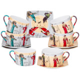 Чайный набор "FASHION QUEEN" на 6 пер. 12 пр. 180 мл (кор=16наб.) LEFARD 86-1551