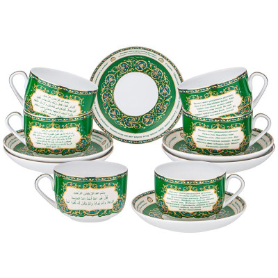 Чайный набор "СУРЫ ИЗ КОРАНА" на 6 пер. 12 пр. 260 мл (кор=6наб.) LEFARD 86-1774