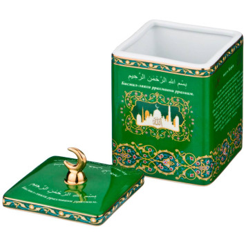 Банка с крышкой "СУРА АЯТУЛЬ-КУРСИ" 11,5/14*8 см 500 мл (кор=36шт.) LEFARD 86-1779-5