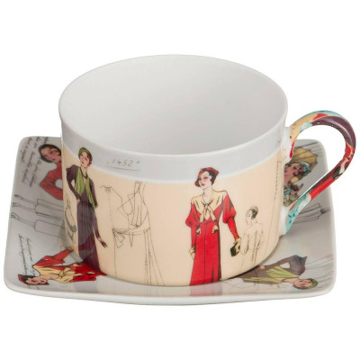 Чайная пара "FASHION QUEEN" 180 мл (кор=16наб.) LEFARD 86-2179