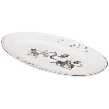 Блюдо овальное "КОТИКИ" 27*15 см (кор=24шт.) LEFARD 86-2319-1