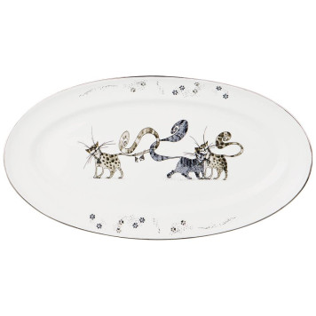 Блюдо овальное "КОТИКИ" 27*15 см (кор=24шт.) LEFARD 86-2319