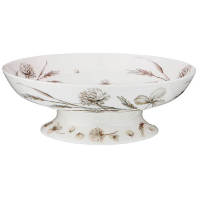 Ваза на ножке "БЕЛЫЙ ЦВЕТОК" 21,5*7,5 см (кор=6шт.) LEFARD 86-2435-2