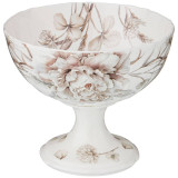 Ваза на ножке "БЕЛЫЙ ЦВЕТОК" 13*11 см (кор=12шт.) LEFARD 86-2436