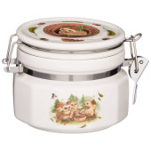 Банка с крышкой "СОВЫ" 8*10 см 300 мл (кор= 24шт.) LEFARD 86-2458