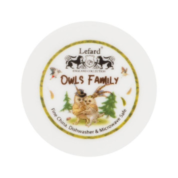 Банка с крышкой "СОВЫ" 8*10 см 300 мл (кор= 24шт.) LEFARD 86-2458-4