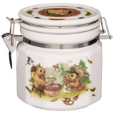 Банка с крышкой "СОВЫ" 11*10 см 500 мл (кор=18шт.) LEFARD 86-2459