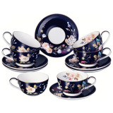 Чайный набор "КОБАЛЬТ" на 6 персон 12 пр. 300 мл (кор=6наб.) LEFARD 86-2487-1