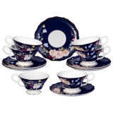 Чайный набор "КОБАЛЬТ" на 6 пер. 12 пр. 280 мл (кор=6наб.) LEFARD 86-2489-1