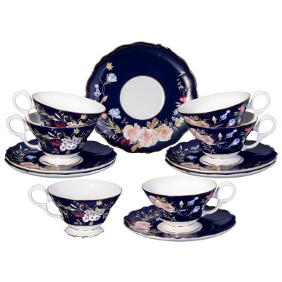 Чайный набор "КОБАЛЬТ" на 6 пер. 12 пр. 280 мл (кор=6наб.) LEFARD 86-2489-1