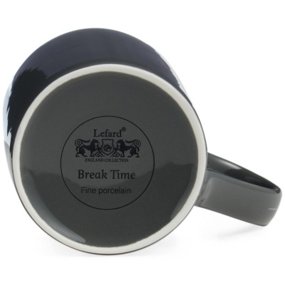 Кружка "BREAK TIME" 300 мл темно-серая (кор=36шт.) LEFARD 86-2509-2