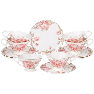 Чайный набор "АСТРА" 12 пр. на 6 пер. 280 мл (кор=6наб.) LEFARD 86-2521