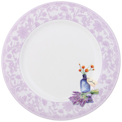 Тарелка обеденная ЛАВАНДОВАЯ ВЕСНА 25, 5 см мал.уп.=4шт. LEFARD 87-302
