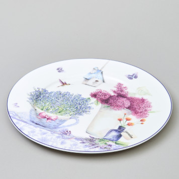 Тарелка закусочная ЛАВАНДОВАЯ ВЕСНА  20, 5 см мал.уп.=4шт. LEFARD 87-303-1