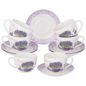 Чайный набор ЛАВАНДОВАЯ ВЕСНА на 6 пер. 12 пр. 280 мл LEFARD 87-305