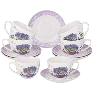 Чайный набор ЛАВАНДОВАЯ ВЕСНА на 6 пер. 12 пр. 280 мл LEFARD 87-305