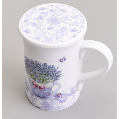 Кружка заварочная с металл. ситом и фарфор. крышкой 320 мл LEFARD 87-309-3