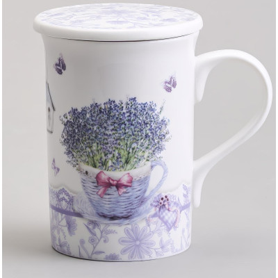 Кружка заварочная с металл. ситом и фарфор. крышкой 320 мл LEFARD 87-309