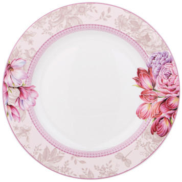 Тарелка обеденная  ТЮЛЬПАНЫ 25, 5 см мал.уп.=4шт. LEFARD 87-324