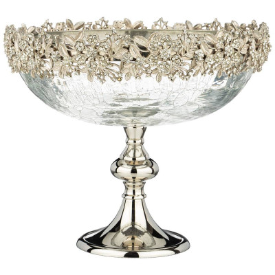 Фруктовница на ножке "БОХО" диаметр=25,5 см. высота=20,5 см (кор=6шт.) LEFARD 875-240