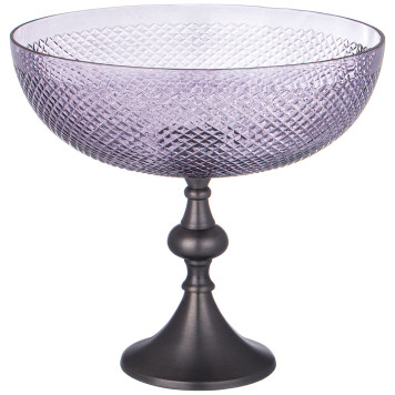 Блюдо декоративное на ножке, высота 26,5см, диаметр 28см LEFARD 875-268