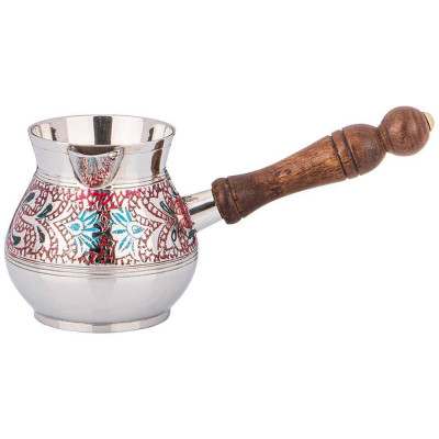 Турка 250 мл. латунь. цветная эмаль (кор=48шт.) LEFARD 877-594