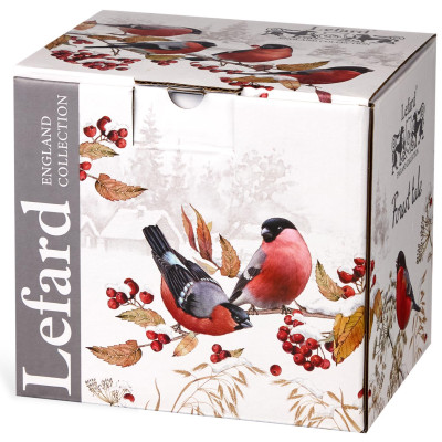 Кружка с двойными стенками "СНЕГИРИ" 410 мл LEFARD 887-483-2