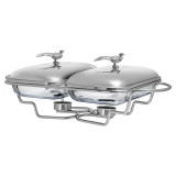 Мармит двойной серия "ОХОТА" со стеклянными формами для запекания, 1,6л/1,6л LEFARD 920-103