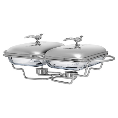 Мармит двойной серия "ОХОТА" со стеклянными формами для запекания, 1,6л/1,6л LEFARD 920-103