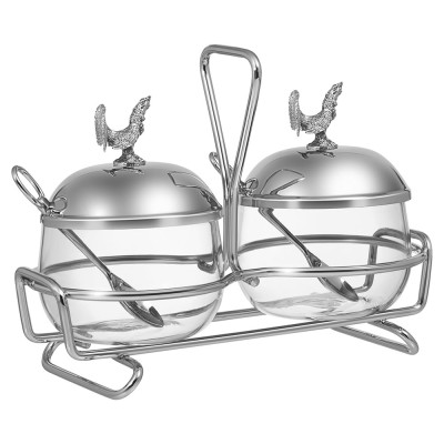 Емкость для хранения двойная серия "ОХОТА" 320мл/320мл с ложками LEFARD 920-106-3