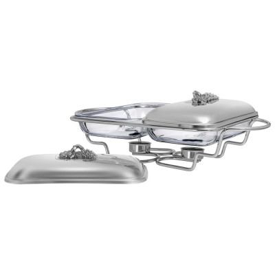 Мармит двойной серия "HARMONY" со стеклянными формами для запекания, 1,6л/1,6л LEFARD 920-112-2