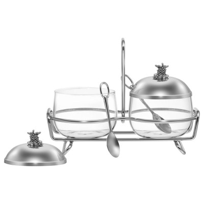 Емкость для хранения двойная серия "HARMONY" 320мл/320мл с ложками LEFARD 920-115-2