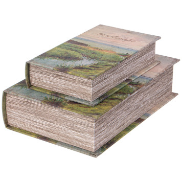 Набор шкатулок-книжек из 2-х шт. 27х18х7/21х13х5 см LEFARD 94-217-2