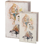 Набор шкатулок-книжек из 2-х шт 27х18х7/21х13х5 см LEFARD 94-219