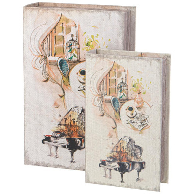 Набор шкатулок-книжек из 2-х шт 27х18х7/21х13х5 см LEFARD 94-219