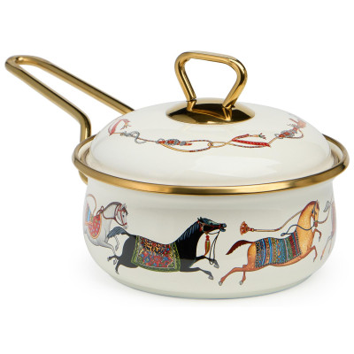 Ковш эмалированный, серия PASSAGE, 14см/0,9л d=14 см длина=31см подходит для индукцион.плит LEFARD 950-650-4