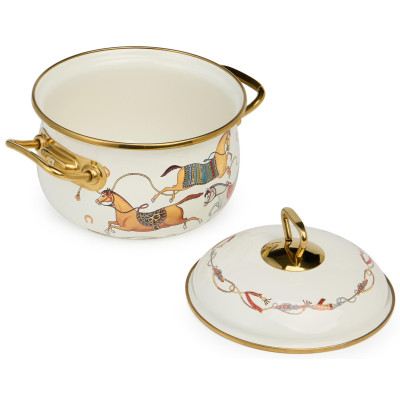 Кастрюля эмалированная с крышкой, серия PASSAGE, 2,1л, диа.16см подходит для индук.плит LEFARD 950-651-2