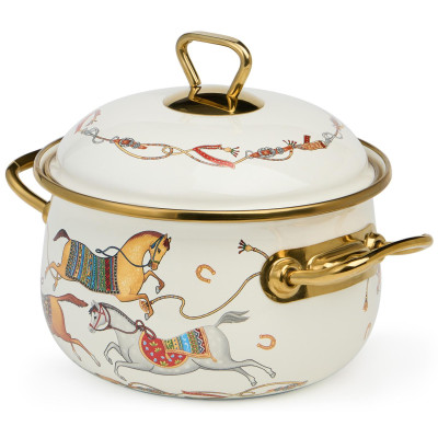 Кастрюля эмалированная с крышкой, серия PASSAGE, 2,1л, диа.16см подходит для индук.плит LEFARD 950-651-4