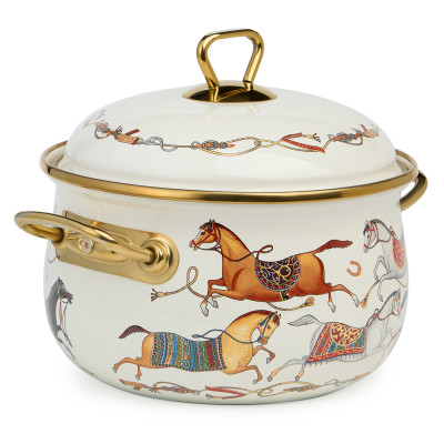 Кастрюля эмалированная с крышкой, серия PASSAGE, 2,8л, диа.18см подходит для индук.плит LEFARD 950-652-1