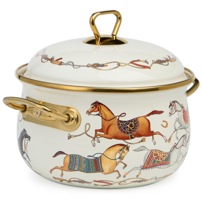 Кастрюля эмалированная с крышкой, серия PASSAGE, 2,8л, диа.18см подходит для индук.плит LEFARD 950-652-2