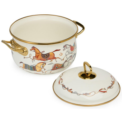 Кастрюля эмалированная с крышкой, серия PASSAGE, 2,8л, диа.18см подходит для индук.плит LEFARD 950-652-4