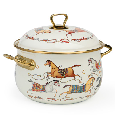 Кастрюля эмалированная с крышкой, серия PASSAGE, 3,8л, диа.20см подходит для индук.плит LEFARD 950-653-1