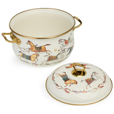 Кастрюля эмалированная с крышкой, серия PASSAGE, 4,8л, диа.22см подходит для индук.плит LEFARD 950-654-4