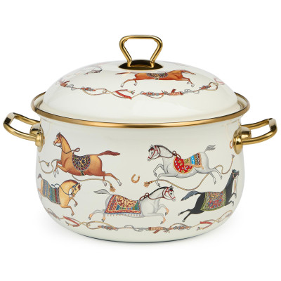 Кастрюля эмалированная с крышкой, серия PASSAGE, 4,8л, диа.22см подходит для индук.плит LEFARD 950-654